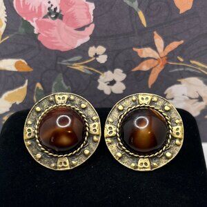 mark. by Avon Agate Cabochon CLIP Earrings